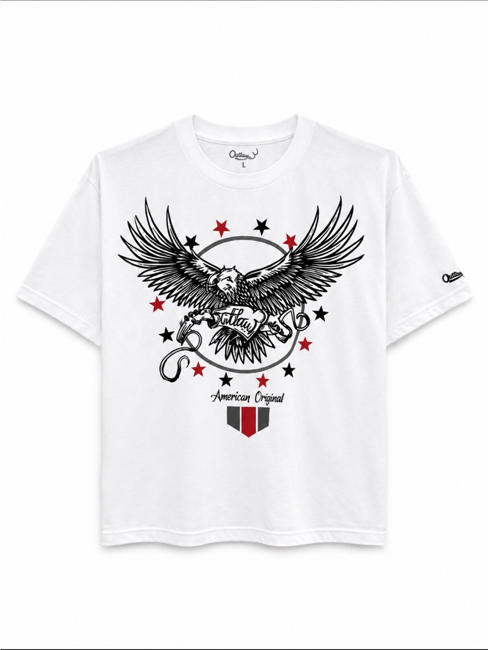 Outlaw Apparel Eagle Graphic T-Shirt
Size Large New Without Tags!